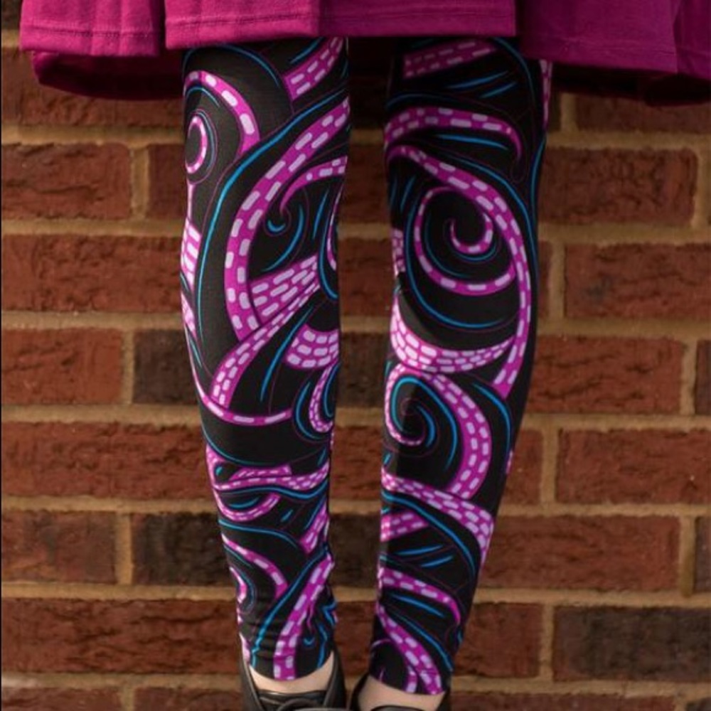 Plus Size Ursula Little Mermaid Tentacle Leggings